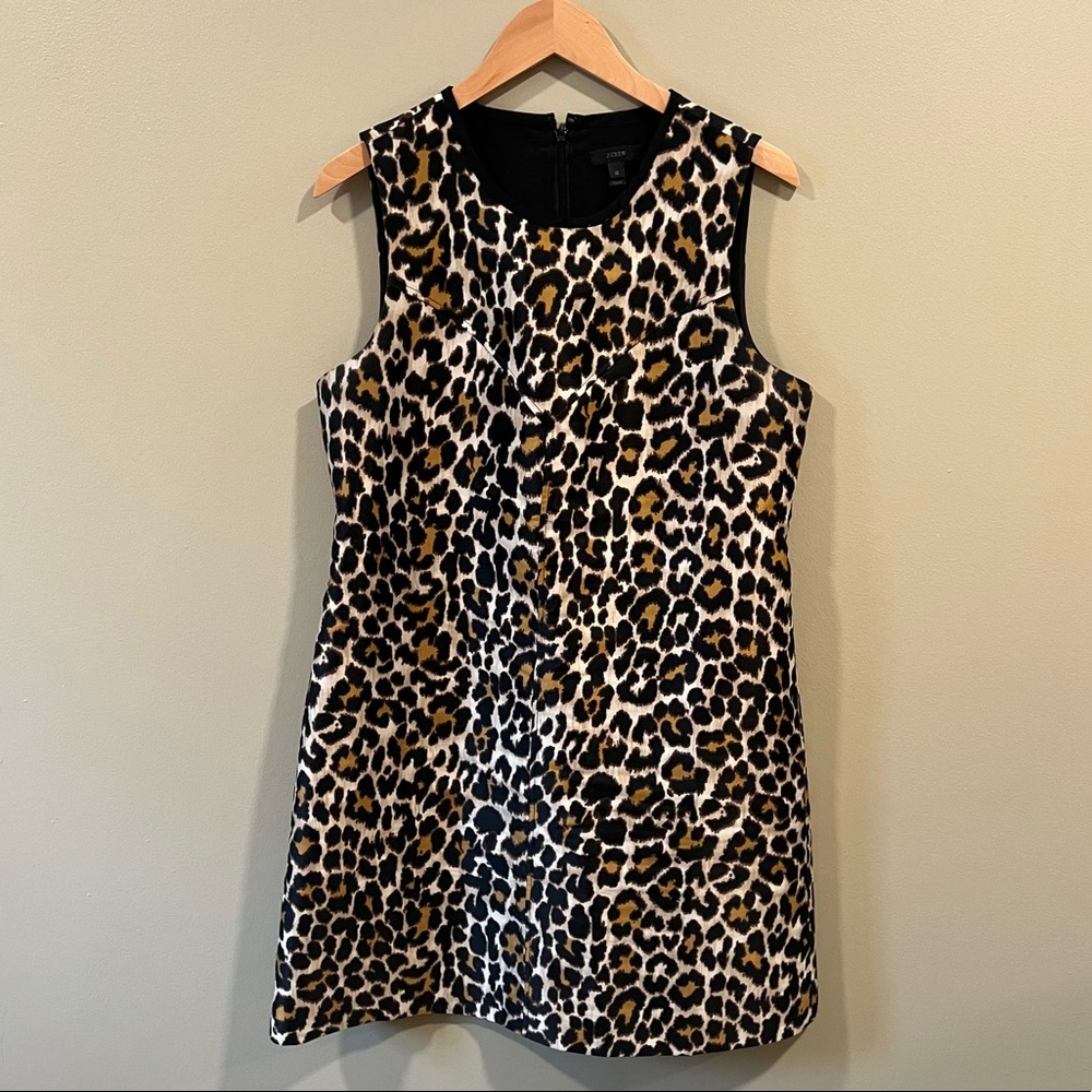 J Crew leopard print dress